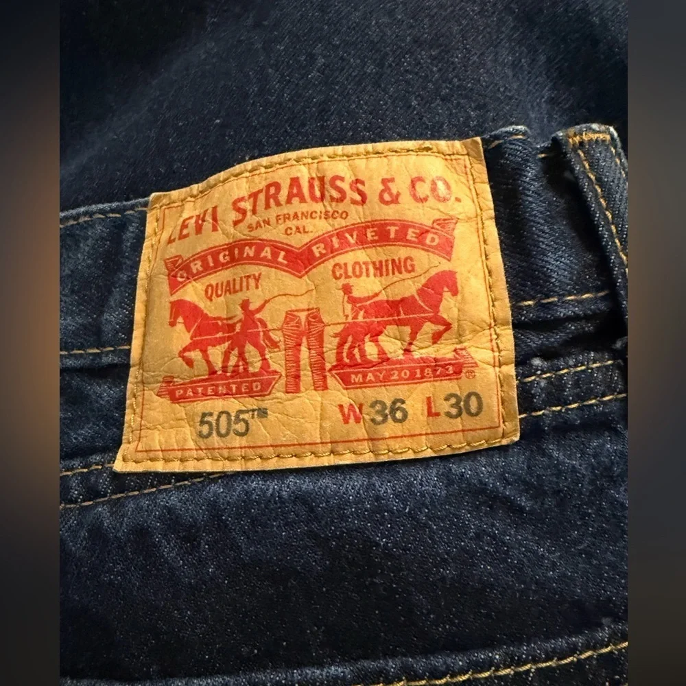Levi's 505 SZ 36X30 Dark Blue Men's Jeans